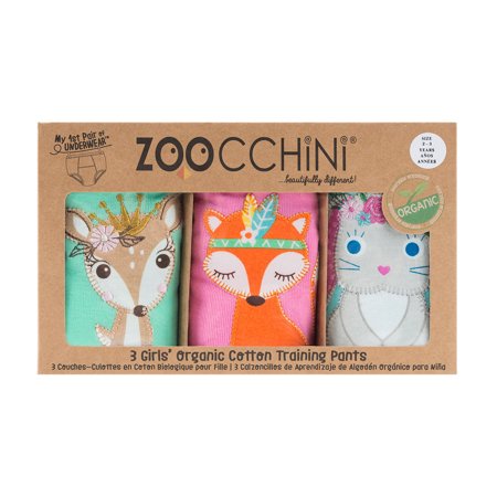 ZOOCCHINI Toddler Organic Potty Training Pants (3-pk) - Woodland Princesses