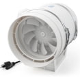 thumbnail image 2 of 8 Inch Duct Fan, Inline Ventilation Exhaust Fan, 740 CFM Duct Intake High Efficiency Air Fan for Vent Bathroom, Kitchen, Grow Tent, Hydroponics, 3D Printer, 2 of 7