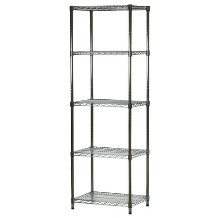 

Chrome Wire Shelving with 5 Shelves - 18 d x 24 w x 96 h (SC182496-5)