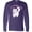 Purple, variant on I'm Purrdy Cute White Kitty Cat Long Sleeve T-Shirt