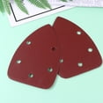 thumbnail image 4 of EeaseCA 50Pcs Triangle Sand Paper Triangle Back Sandpaper with Holes Portable Flocking Sandpaper Triangle Polishing Sandpaper (Dark Red), 4 of 8