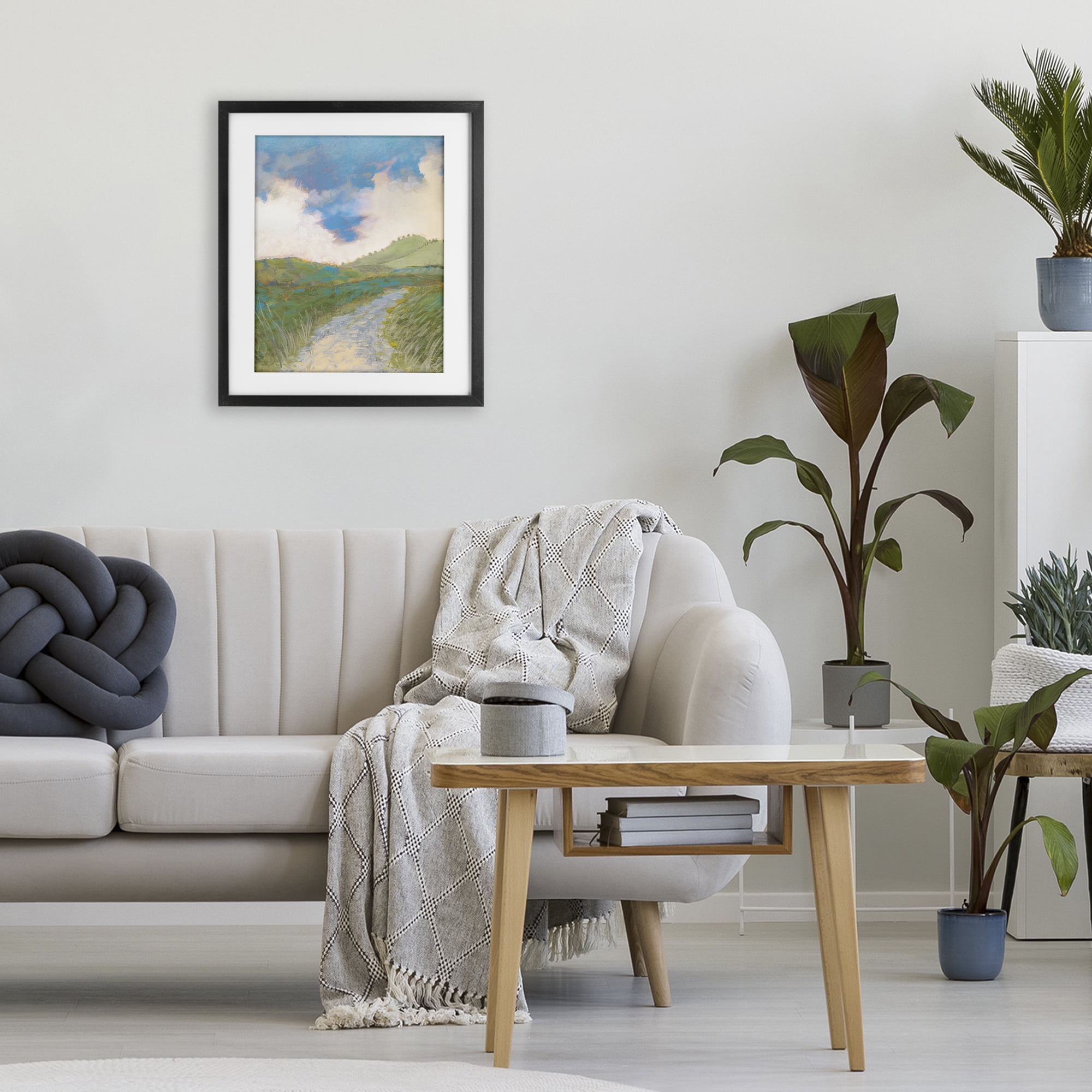 Stupell Industries Windy Path Impression Black Framed Print Under Glass, design by Dan Meneely