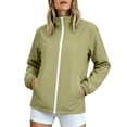 thumbnail image 2 of Ynynloco Women's Lightweight Softshell Jacket with Pockets Windbreaker Waterproof Warm Jacket for Running Golf Hiking, 2 of 7