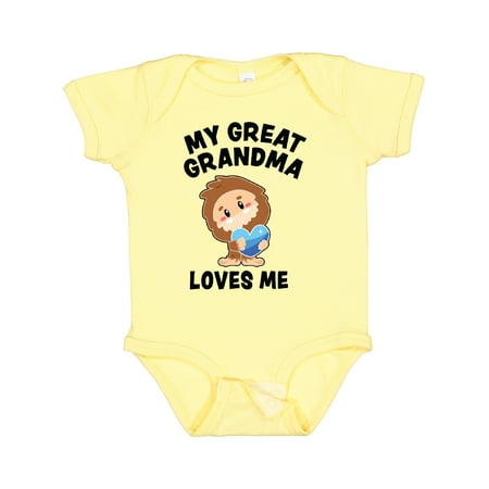 

Inktastic Cute Bigfoot My Great Grandma Loves Me Gift Baby Boy Bodysuit