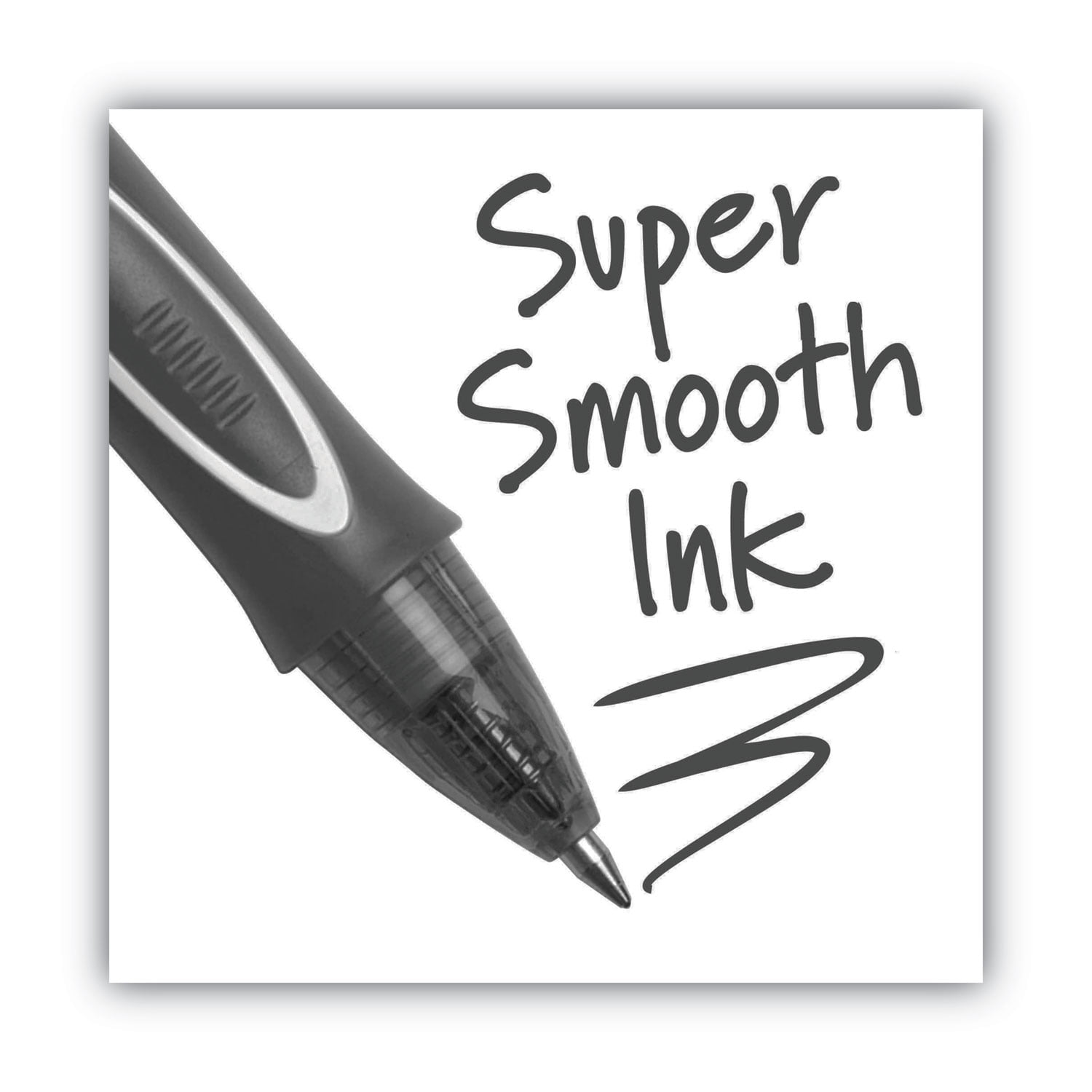 BIC Gel-ocity Quick Dry Gel Pen, Retractable, Medium 0.7 mm, Black Ink, Black Barrel, Dozen, Each