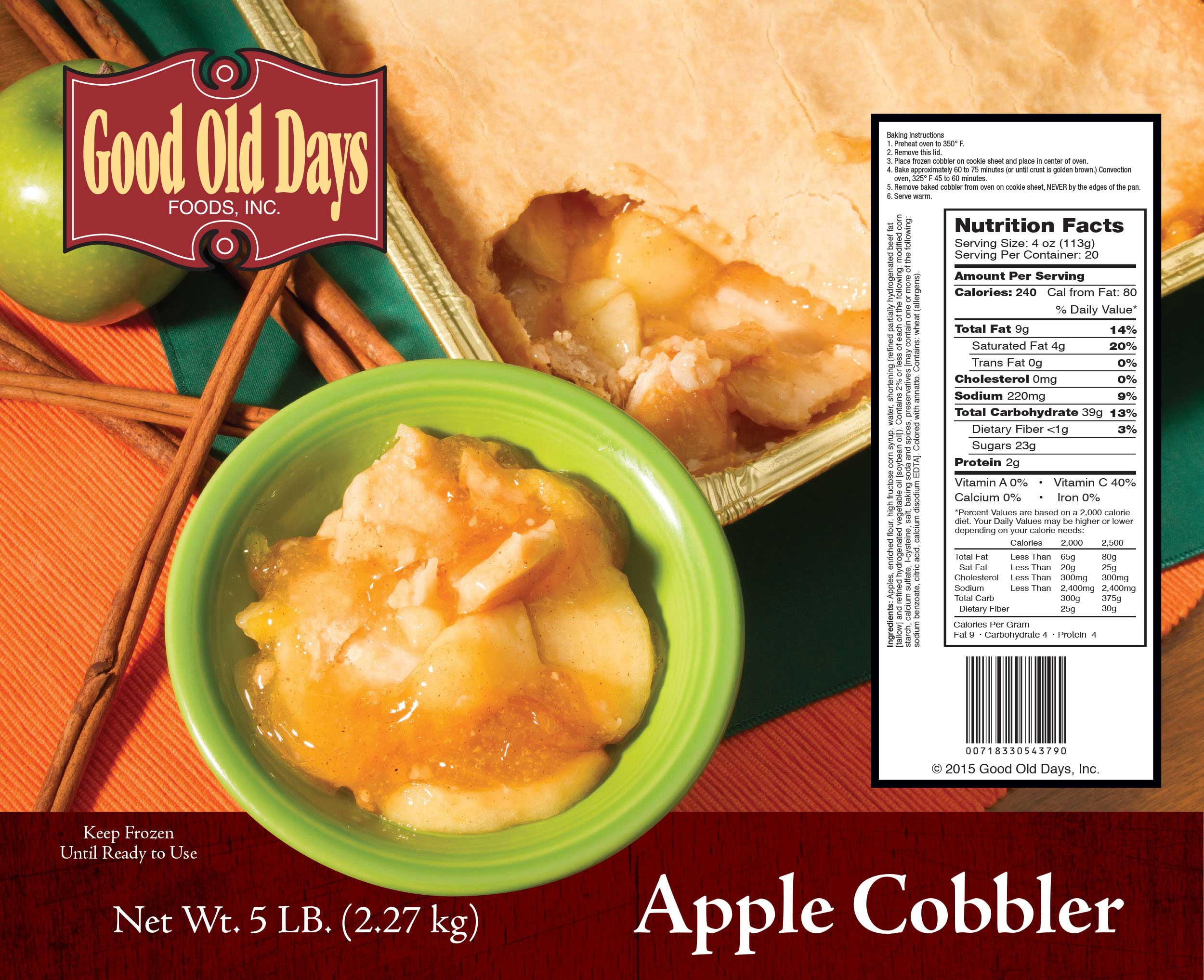 Good Old Days Apple Cobbler 5lbs (PACK OF 2)
