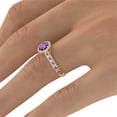 thumbnail image 3 of Amethyst 2.50 ctw Ring with Diamonds 14K Yellow Gold Vintage Micro Pave Halo, 3 of 7