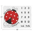 thumbnail image 6 of Sweet Jojo Designs Little Ladybug Red Black and White Fleece Milestone Baby Blanket 3 Piece Set, 6 of 6