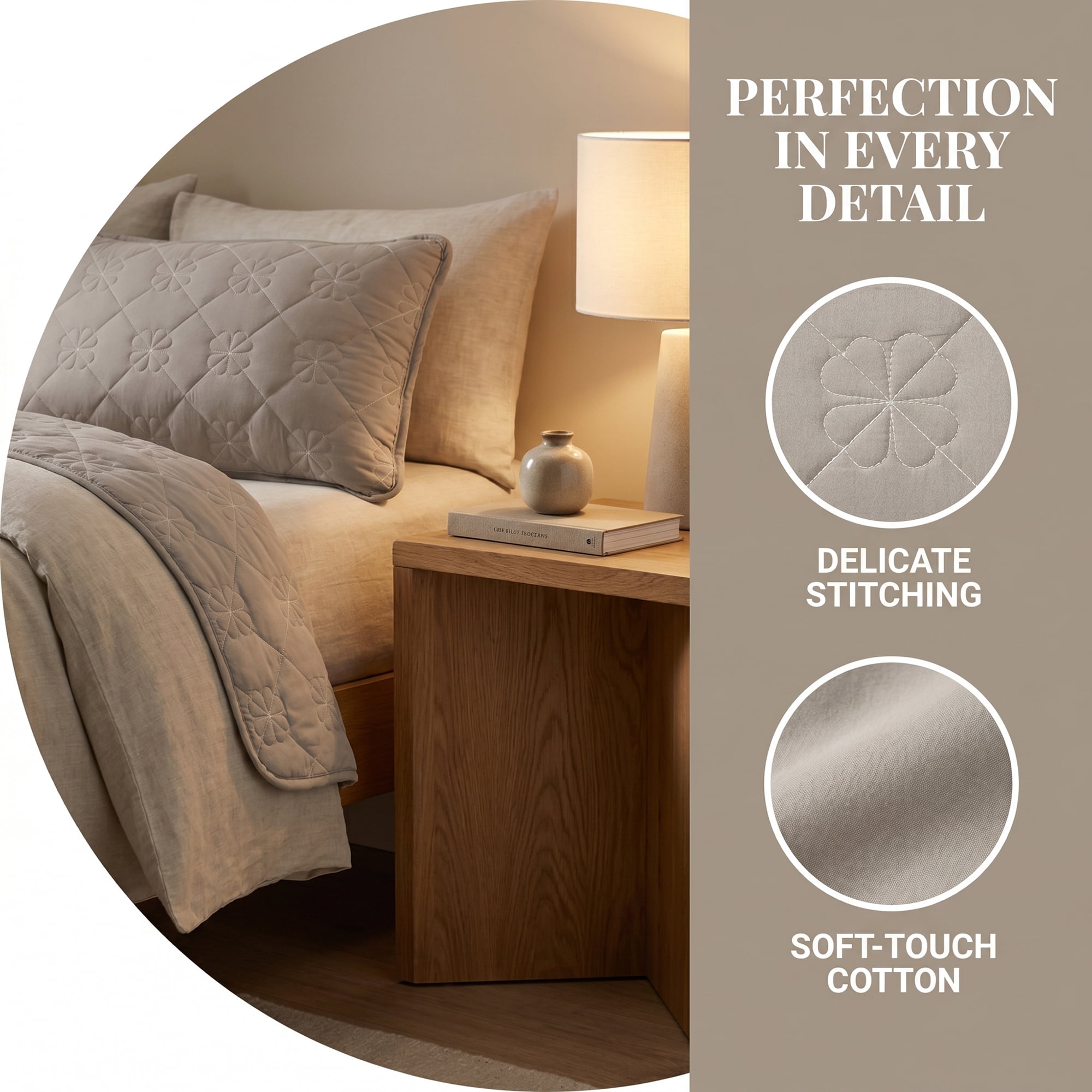 Unique Bargains 1 Pack Polyester Comfortable Quilted Pillow Protector for Home Light Gray