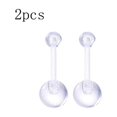 WKOUD Piercing Retainer Clear Bioflex Flexible Nose Tongue Eyebrow