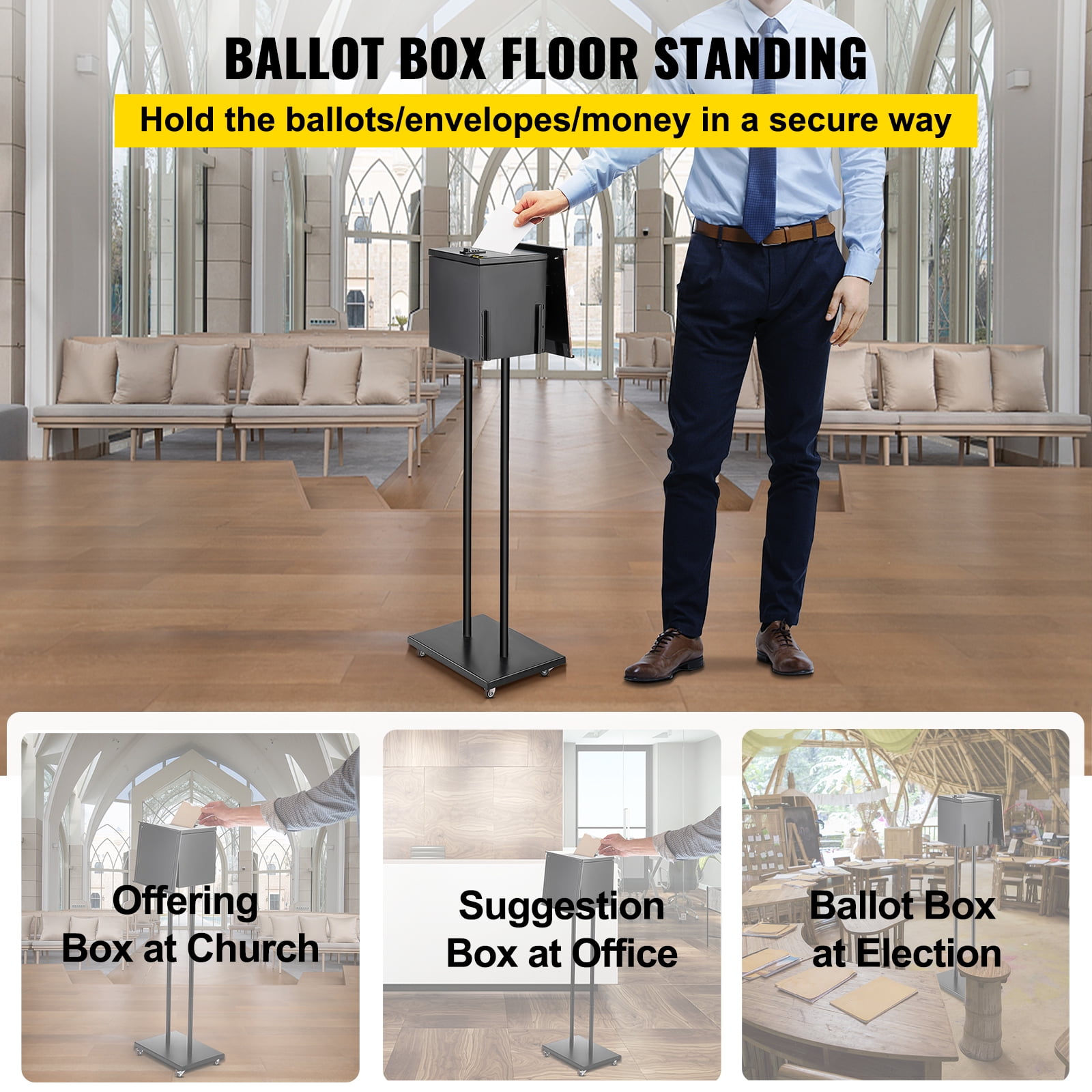 Virtual Sample Request: BB98WH - White Wall Mount Ballot Box w/Key Lock -  Large (8-1/2x11 Insert) - IdeaStage Promotions: Thousands of ways to  promote your business!