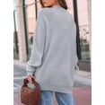 thumbnail image 3 of Womens Oversized Cardigan Soft Knit Cardigan Sweater with Pockets Grey XL, 3 of 4