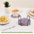 thumbnail image 6 of Haosy Set of 6 Drink Woven Coaster with Holder Heat Resistant Non-Slip Bar Coasters 4 Inches Adorable Demon with Star, 6 of 7