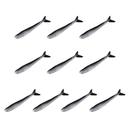 10Pcs Fishing Lures Simulation Loach Soft Bait Two Color Bionic Swimming Lure Swimbaits for Saltwater Freshwater Bienvenido