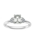 thumbnail image 1 of 0.65 Ct VS1 Emerald Shape Real Diamond Stunning Solitaire Ring for Anniversary Solid 14K White Gold Size 7, 1 of 6