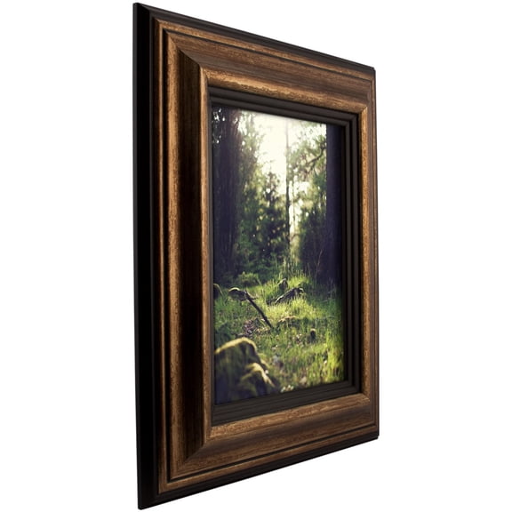 Craig Frames Sonora, Aged Gold and Black Picture Frame, 14 x 16 Inch
