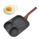 thumbnail image 1 of Sartén Antiadherente Para Huevos, Sartén De Fondo Plano De 3 Secciones Con Resistente Al Calor, Sartén Negra Para Desayuno Con Conductividad Térmica Uniforme, 1 of 7
