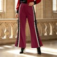 thumbnail image 7 of SBYOJLPB Flared Pants for Women Gothic Halloween Side Lace Decoration Bell-Bottoms Trousers, 7 of 7