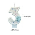 thumbnail image 3 of Darzheoy Birthday Candles 0-9, Snowflake Glitter Number Candles White and Blue Cake Decorations for Kids Adults Birthday Wedding Anniversary Party Supplies, 3 of 6