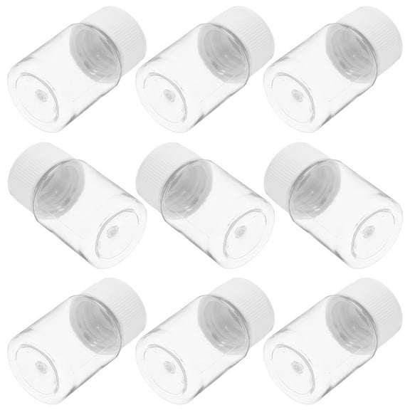 Homoyoyo Plastic Reagent Bottles Transparent Wide Mouth Leakproof for Lab Use 10Pcs