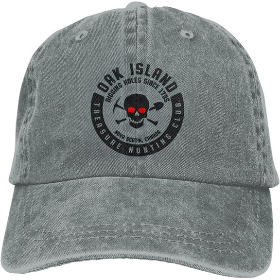 Oak Island Treasure Hunters Denim Baseball Cap Adjustable Dad Hats Snapback Cap for Unisex