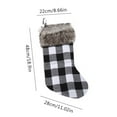 thumbnail image 3 of Christmas Stockings,19" Red Black Buffalo Plaid Christmas Stockings with Plush Faux Fur Cuff Xmas Stockings Fireplace Hanging Stockings for Family Holiday Christmas, 3 of 8