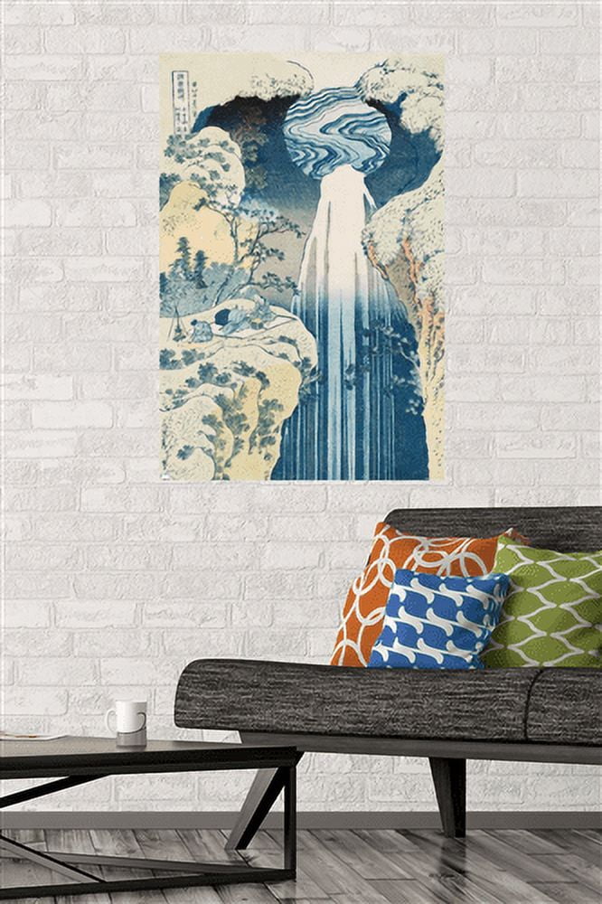 The Amida Waterfall in the Far Reaches of the Kisokaido Road Wall Poster, 22.375" x 34"