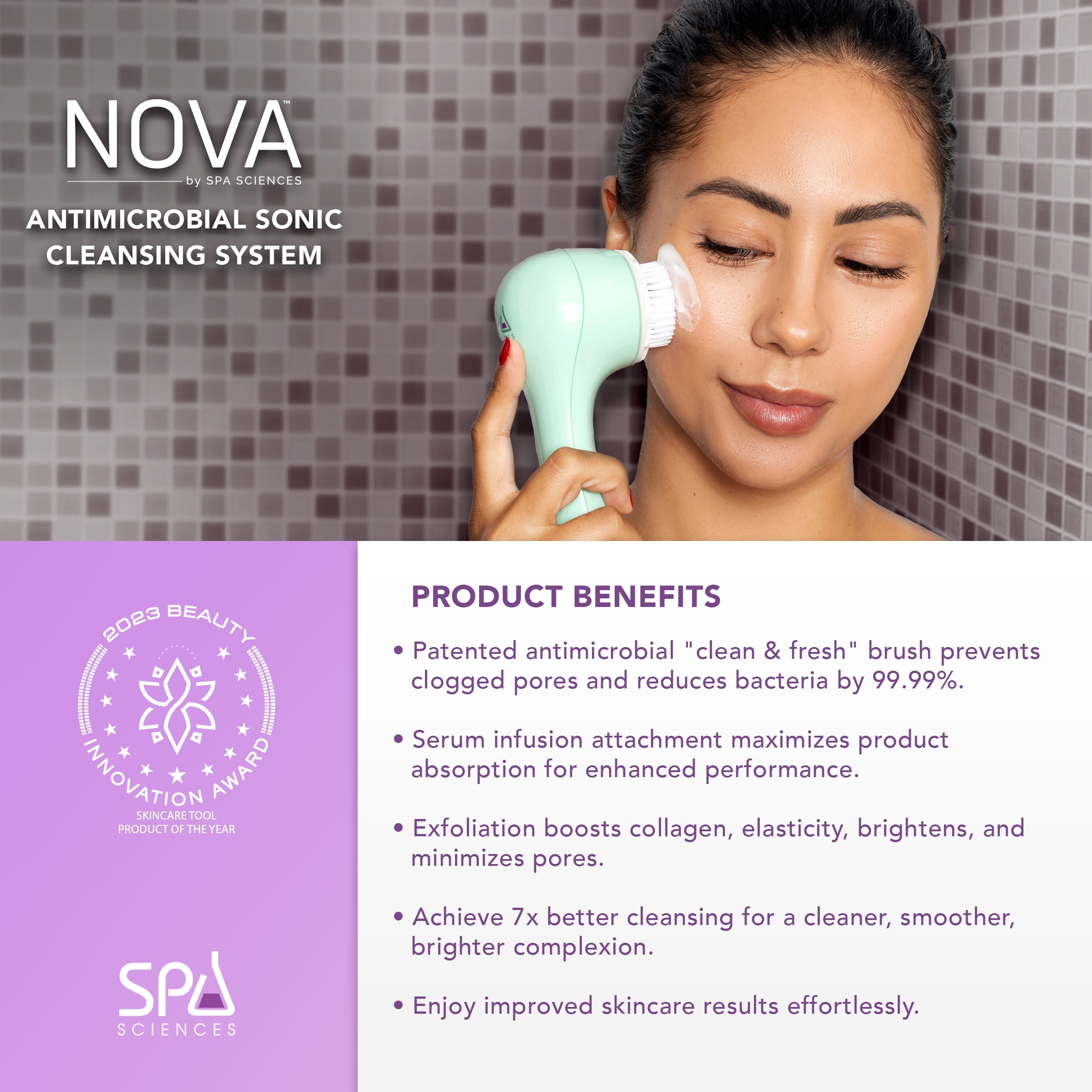 Spa Sciences NOVA Sonic Vibrating Facial Cleanser