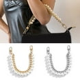 thumbnail image 2 of Visland Bag Chain Replacement Handles with Clips Double-layered Faux Pearl Thick Chain Shoulder Bag Decoration Strap Detachable Handbag DIY Chain Craft Accessory, 2 of 8