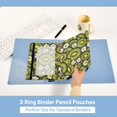 thumbnail image 5 of Kiwifruit with Daisy 2 Pack Pencil Pouch for 3 Ring Binder Smooth Zipper Folders with Pockets Clear Window Pencil Case, 5 of 6