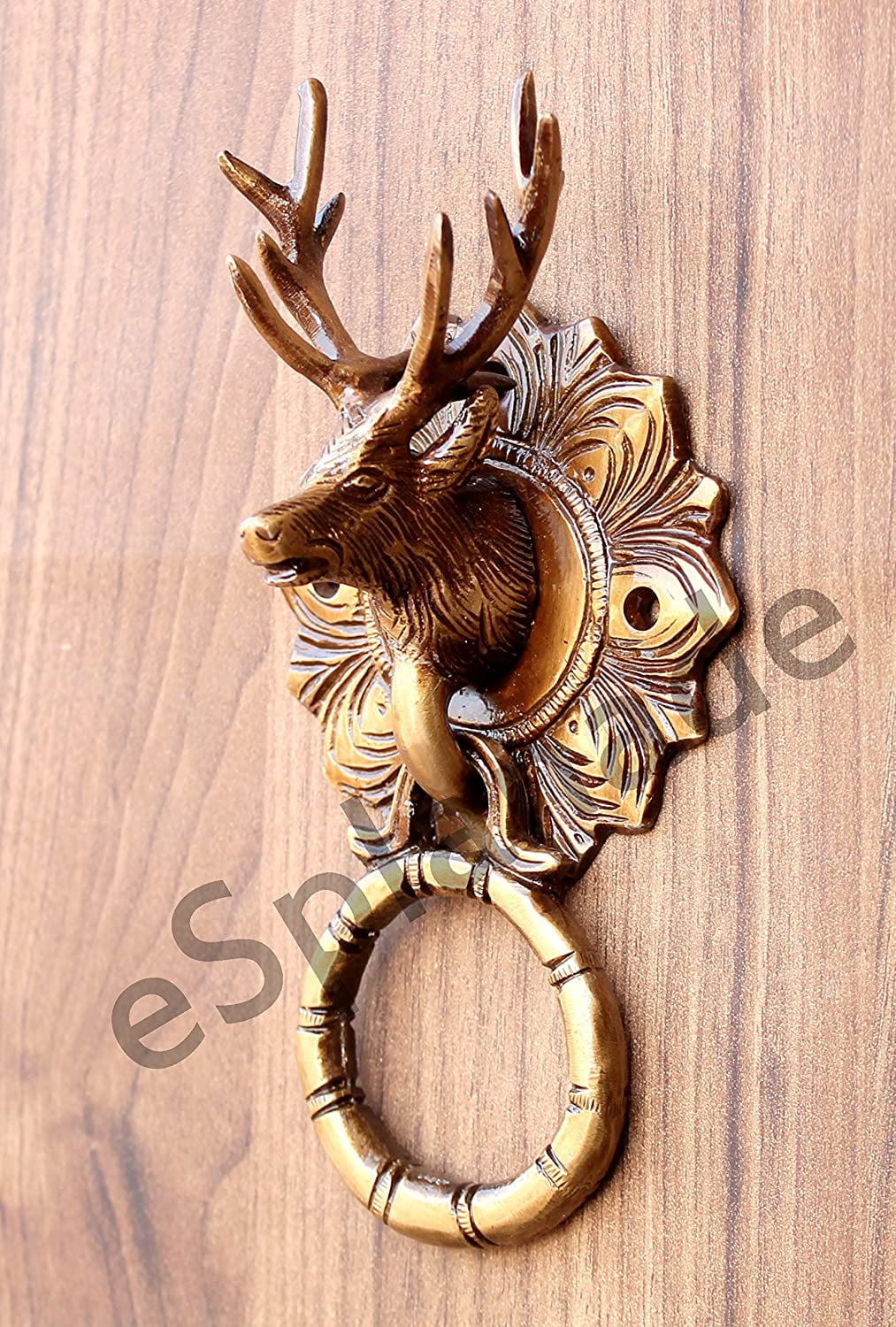 eSplanade Reindeer Design Door Knockers Gate Knockers Door Decor  Accessories Home Decor Brass 6.5