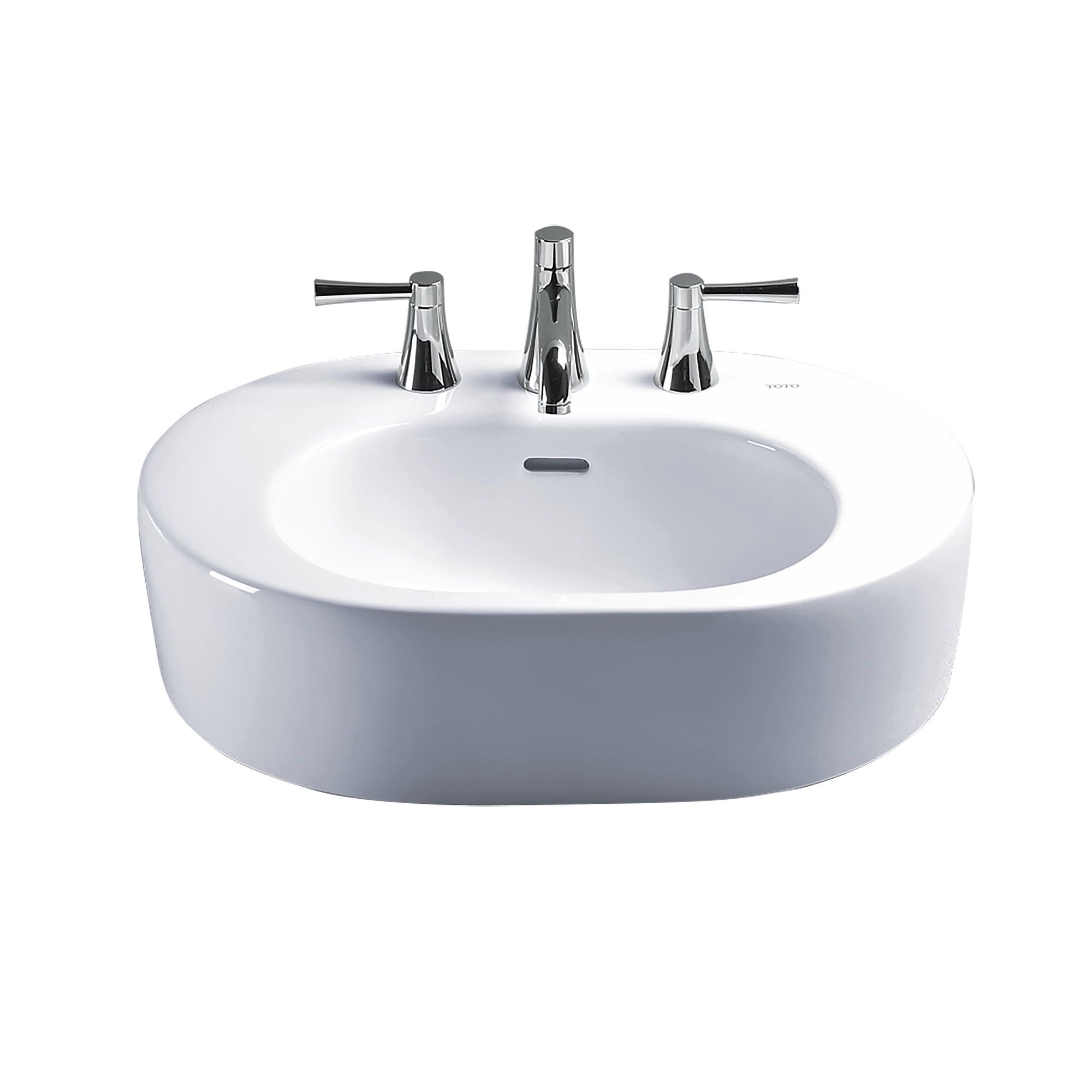 TOTO® Nexus® Oval Vessel Bathroom Sink for 8 Inch Center Faucets