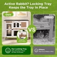 thumbnail image 4 of MEDEHOO 47" Two Story Rabbit Hutch with Wheels, Indoor Outdoor Rabbit Cage with Wheels & Leak-Proof Trays for Rabbits, Guinea Pigs(Brown), 4 of 7