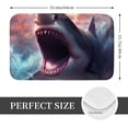 thumbnail image 2 of Rateoe Dramatic Shark Attack Pattern Flannel Door Mat Indoor Outdoor Entrance, Waterproof All-Weather Doormat,Fade Resistant, Low Profile Entryway Mat 16x24in, 2 of 7