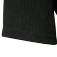 thumbnail image 4 of WREESH Men's Casual Solid Fashion Pullover with Three Button Ribbed Stripe, Short Sleeve T-Shirt Top for Stylish Comfort Black, 4 of 9