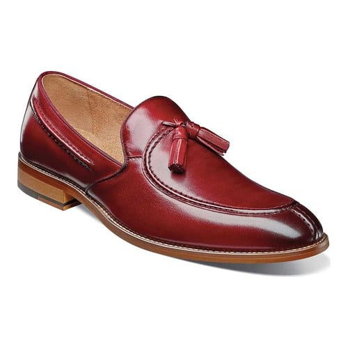 stacy adams donovan black moc toe tassel loafers