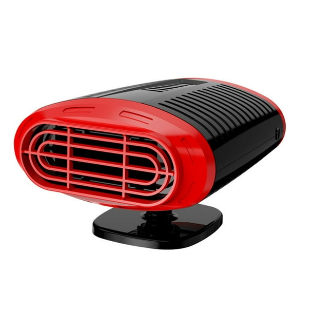  Chauffage de voiture, 12V 150W chauffage de voiture universel  chauffage portatif pare-brise chauffage dégivrage désembueur noir + rouge
