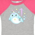 thumbnail image 4 of Inktastic Happy 1st Birthday with Cute Narwhal Stars and Bubbles Boys or Girls Baby Bodysuit, 4 of 5