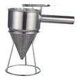 thumbnail image 1 of Pancake Batter Dispenser, Baking Batter Funnel Stainless Steel Easy Cleaning  with Rack for Cupcake for Home Kitchens, 1 of 8