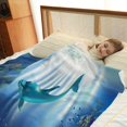 thumbnail image 4 of Ocean Dolphin Fish Blanket Underwater World Colorful Sea Life Throw Gifts for Kids Girls Boys Mom Women Men Dad Birthday Mother''s Day Father''s Day Soft Plush Throw 50"x60", 4 of 6