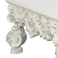 thumbnail image 4 of Ataa 50 Inch Square Coffee Table, Ornate Floral Carvings, Claw Feet, White, 4 of 6