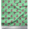 thumbnail image 1 of Soimoi Green Modal Satin Fabric Floral & Paisley Print Fabric by the Yard 42 Inch Wide, 1 of 3