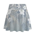 thumbnail image 6 of FUIALDOLG Tropical Flower Palm Leaf Women's Tennis Skort Soft Breathable Athletic Skorts With Pocket Elastic High Waisted Gym Workout Skorts Mini Skirt for Casual,Travel,S, 6 of 8
