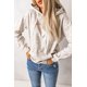 thumbnail image 3 of ABPHQTO Sudadera corta con capucha jaspeada blanca para mujer, 3 of 5