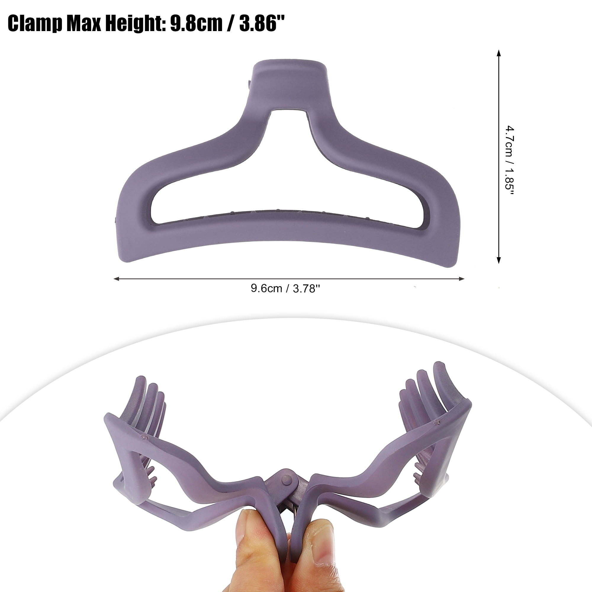 Unique Bargains Plastic Hair Claws Hair Clips Hair Barrettes Purple