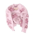 thumbnail image 3 of Timegard Hauts en Tricot pour Femmes Col Rond Manches Longues Chandail Fleuri Automne Hiver Mignon Chaud Confortable, 3 of 7