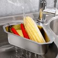 thumbnail image 3 of Moyic Fregadero de cocina de acero inoxidable, escurridor Triangular de repuesto, escurridor de de frutas de secado de Color sólido Hallow Almacenamiento y organización del hogar Negro, 3 of 6