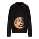 thumbnail image 3 of Blusa de mujer con cremallera y solapa con estampado de Halloween Pompotops  FGAJ21115, 3 of 7