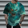 thumbnail image 2 of Big and Tall Shirts for Men T Shirt Summer Short Sleeve T Shirt Top Animal Themed Graphic Tops Unisex Tee Shirts for Men Transfer Paper Graphic Large Large Tall L, 2 of 4