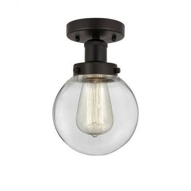 Innovations Lighting  Beacon - 1 Light 6" Semi-Flush Mount Clear/Oil Rubbed Bronze